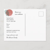 抽象芸術SunとPalm Fondの新しいアドレス 案内ポストカード (裏面)