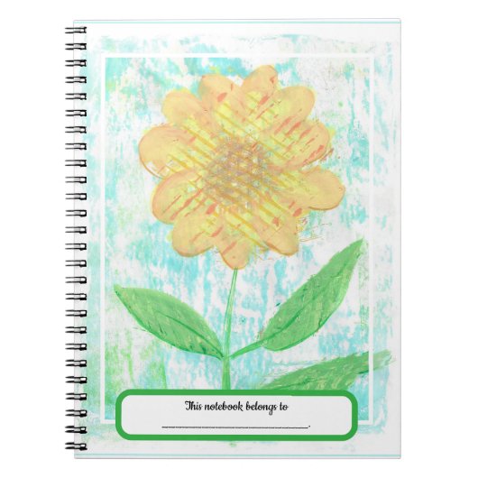 抽象芸術Sunflowerノートブック（個人設定） ノートブック (正面)