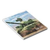 抽象芸術T-72ソ連軍隊槽 ノートパッド (アングル)