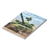 抽象芸術T-72ソ連軍隊槽 ノートパッド (回転)