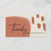 抽象芸術TERRACOTTA KRAFT SCANDIありがとうロゴ 名刺 (正面)