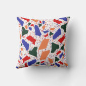 抽象芸術Terrazzo手描きパタカラフルーン クッション (裏面)