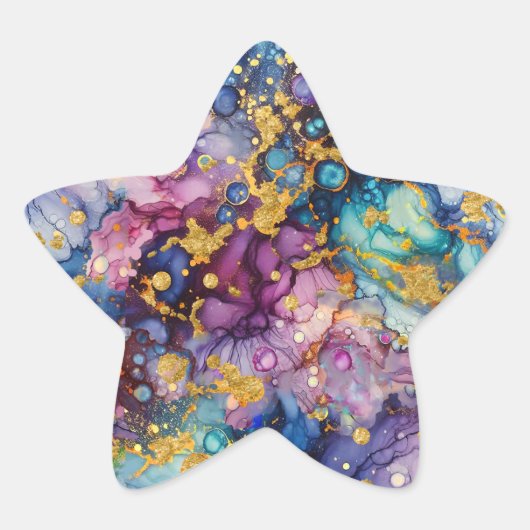 抽象芸術TexturesElectronicsバッグ 星シール (正面)