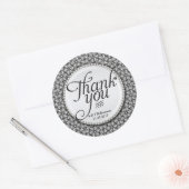 抽象芸術Tribal Black & White Thank You Stickers ラウンドシール (封筒)