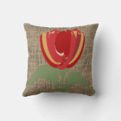 抽象芸術TulipArt 素朴フローラキャンバス枕 クッション (裏面)