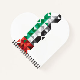 抽象芸術UAE国旗、アラ統一されたブ首長国連邦 ノートブック