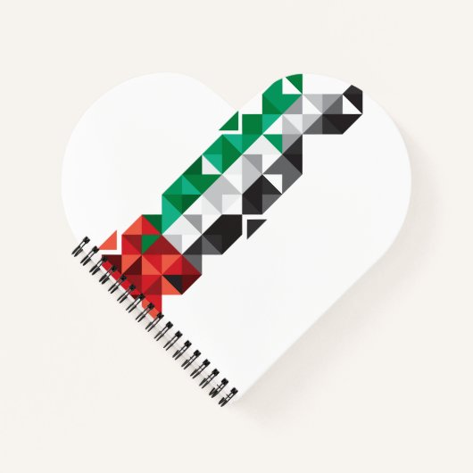 抽象芸術UAE国旗、アラ統一されたブ首長国連邦 ノートブック (正面)