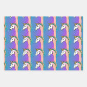 抽象芸術Unicornギフトラップユニーク- Unicorn Art ラッピングペーパーシート (正面)