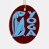 抽象芸術YOGA、追加、編集文字 セラミックオーナメント (右)