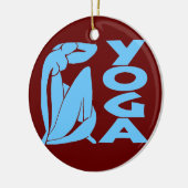 抽象芸術YOGA、追加、編集文字 セラミックオーナメント (左)