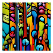 抽象葉樹2 ポスター (正面)