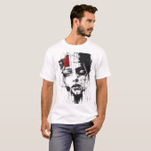 抽象表現主義の肖像画グラフィックTシャツ Tシャツ (正面フル)