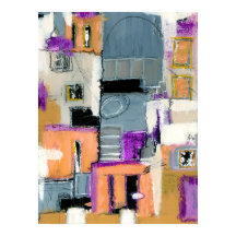 抽象表現主義アート建築画