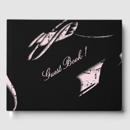 抽象音楽ゲストブック ピンク ゲストブック