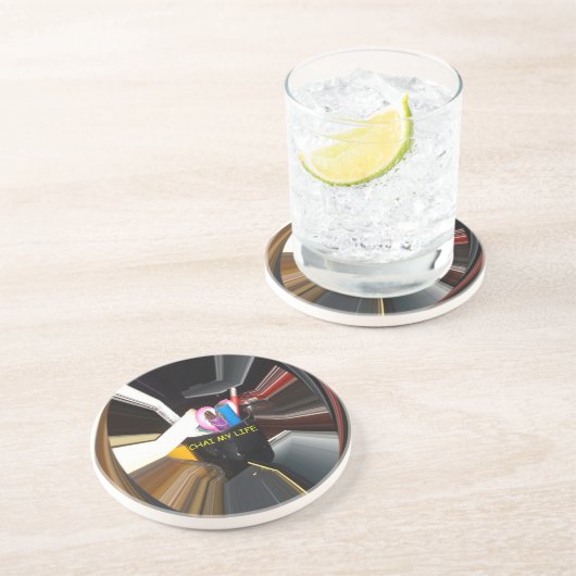 抽象 静物 ティーマグ オフィス ステーショナリー アート コースター (側面)