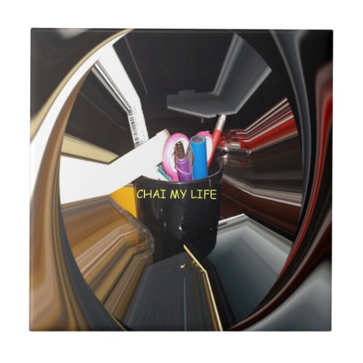 抽象 静物 ティーマグ オフィス ステーショナリー アート タイル (正面)