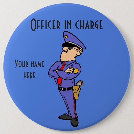 担当役員コロッサール、6インチラウンドボタン 缶バッジ (正面)