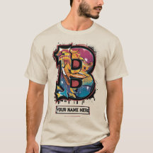 担当者お名前：カスタマイズ可能な落書き文字「B」