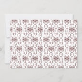 担当者を特徴とする対称の白いラッピング紙 サンキューカード (裏面)