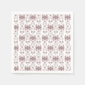 担当者を特徴とする対称の白いラッピング紙 スタンダードカクテルナプキン (正面)