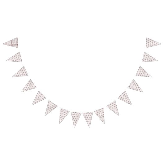 担当者を特徴とする対称の白いラッピング紙 バンティングフラッグ (全)