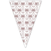 担当者を特徴とする対称の白いラッピング紙 バンティングフラッグ (第3の旗)