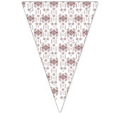 担当者を特徴とする対称の白いラッピング紙 バンティングフラッグ (第2の旗)