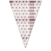 担当者を特徴とする対称の白いラッピング紙 バンティングフラッグ (第1の旗)