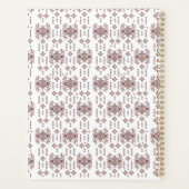 担当者を特徴とする対称の白いラッピング紙 プランナー手帳 (裏面)