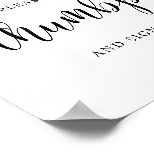 拇印のツリ結婚ーのサインを下さい ポスター (角)