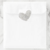 拇印文字デザインハート スクエアシール (バッグ)