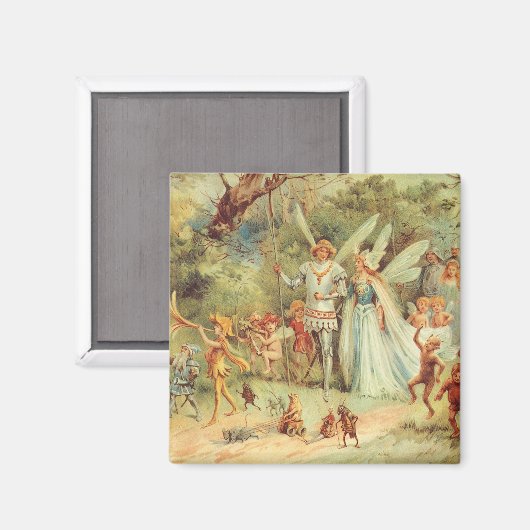 拇指姫と王子様の結婚式、ヴィンテージ・フェアリー・テイルズ マグネット (正面/裏面)