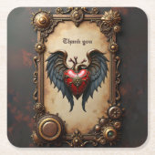 拍動するハートの整備士 スクエアペーパーコースター (正面)