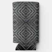 拍動リズムモダン抽象芸術アートイラストレーション スリム缶クーラー (裏面)