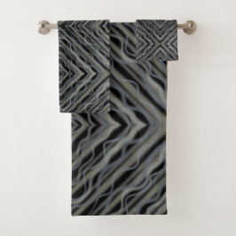 拍動リズムモダン抽象芸術アートイラストレーション バスタオルセット