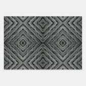 拍動リズムモダン抽象芸術アートイラストレーション ラッピングペーパーシート (正面3)