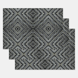 拍動リズムモダン抽象芸術アートイラストレーション ラッピングペーパーシート