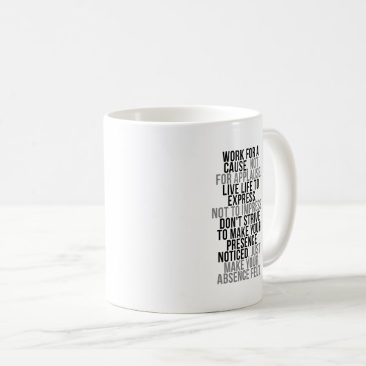 拍手の原因のための仕事ない コーヒーマグカップ (正面右)