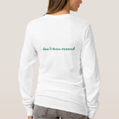 拍手の女性のフード付きスウェットシャツ Tシャツ (裏面)