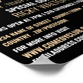 拍手の手，コメディアン，コメディ広告クラブ ポスター (角)