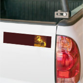 拍手を受けた灰色の馬、金ゴールド黄 バンパーステッカー (トラック上)