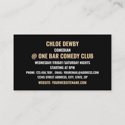 拍手ハンズコメディアン，コメディクラブ 名刺 (裏面)