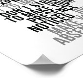 拍手喝采ではなく大義のために働く ポスター (角)