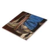 拍車が付いているカウボーイ・ブーツ タイル (側面)