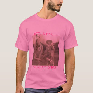 .......拍車で悪賢いピンクでかわいらしい Tシャツ