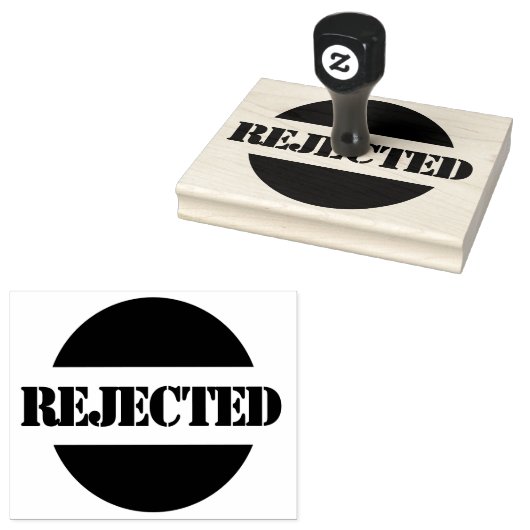 拒否された大きな木製カスタムのゴム印 ラバースタンプ (押印)