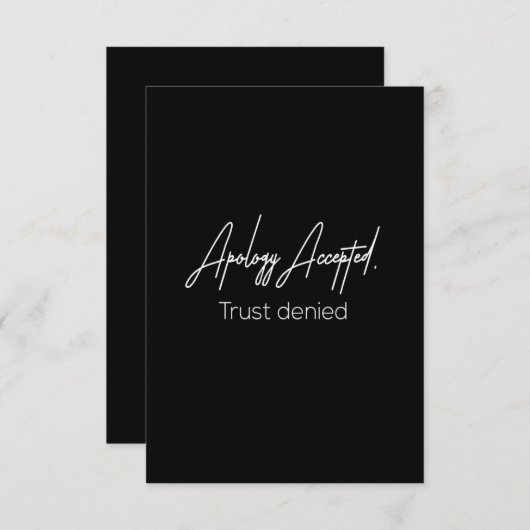 拒否された認可済みの信頼 サンキューカード (正面/裏面)