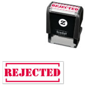 拒否された赤いイパーソナライズされたンク セルフインキングスタンプ (インサイチュ)