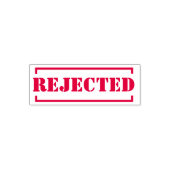 拒否された赤いイパーソナライズされたンク セルフインキングスタンプ (デザイン)