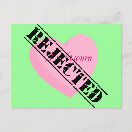 拒否と解散でHappy Valentinesを言う シーズンポストカード (正面)